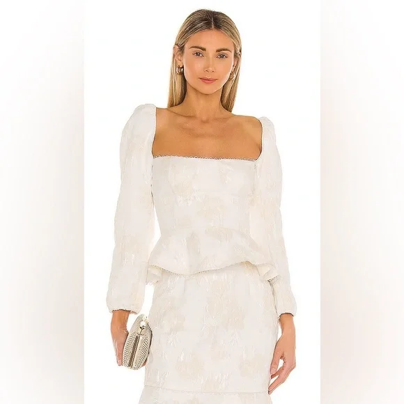 NWOT V Chapman Georgiana Top in Baroque Pearl Size Small - Picture 3 of 8